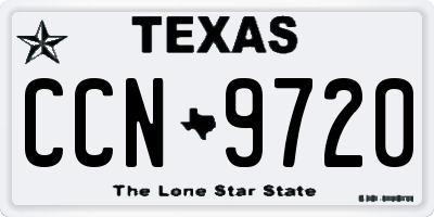 TX license plate CCN9720