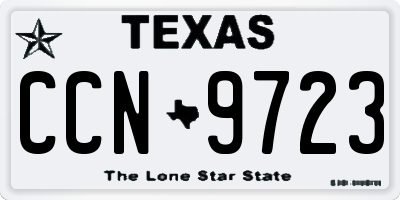 TX license plate CCN9723
