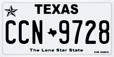 TX license plate CCN9728