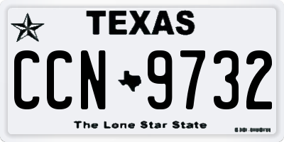 TX license plate CCN9732