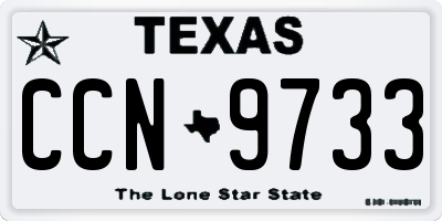TX license plate CCN9733