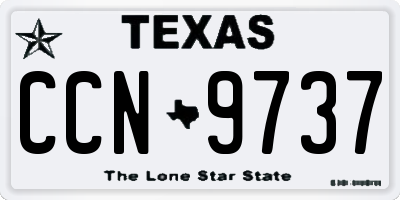 TX license plate CCN9737