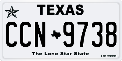 TX license plate CCN9738