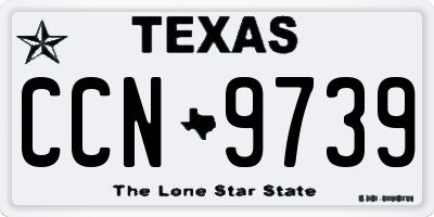 TX license plate CCN9739