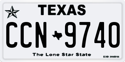 TX license plate CCN9740