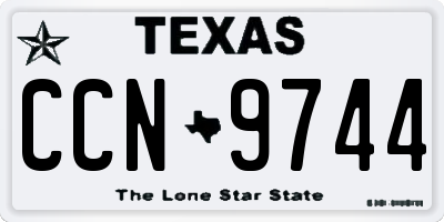 TX license plate CCN9744