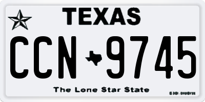 TX license plate CCN9745
