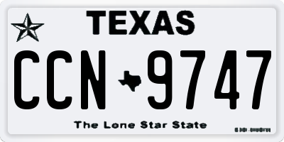 TX license plate CCN9747