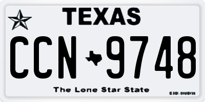 TX license plate CCN9748