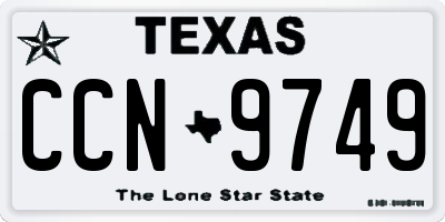 TX license plate CCN9749