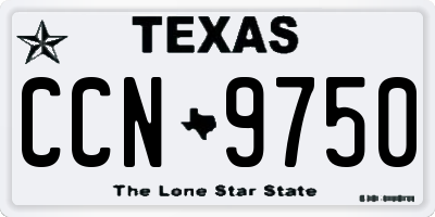 TX license plate CCN9750