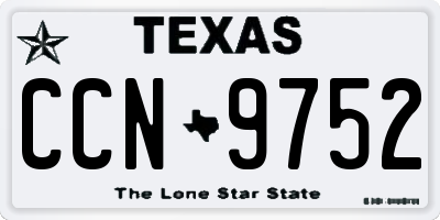 TX license plate CCN9752