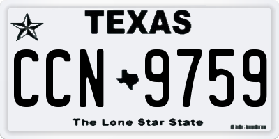 TX license plate CCN9759