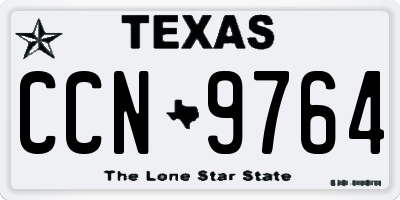 TX license plate CCN9764