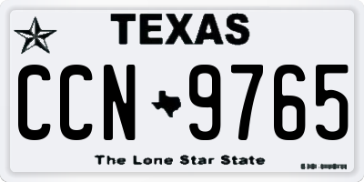 TX license plate CCN9765
