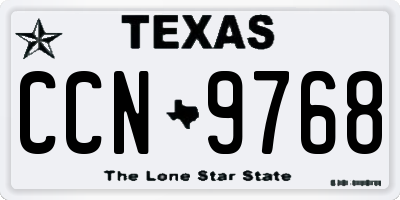 TX license plate CCN9768