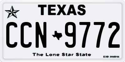 TX license plate CCN9772