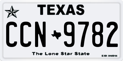 TX license plate CCN9782