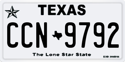 TX license plate CCN9792