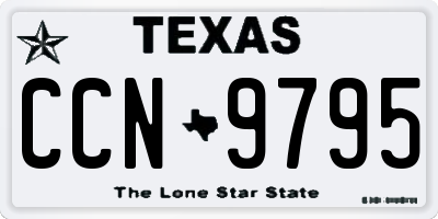 TX license plate CCN9795