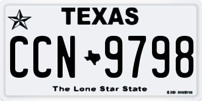 TX license plate CCN9798