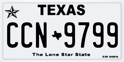 TX license plate CCN9799
