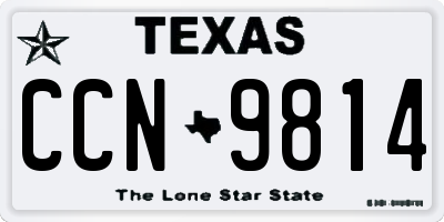 TX license plate CCN9814