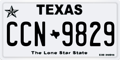TX license plate CCN9829