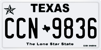 TX license plate CCN9836