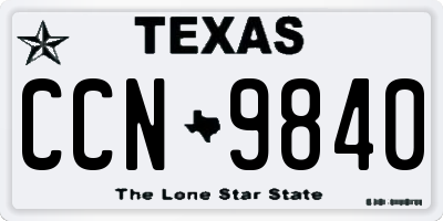 TX license plate CCN9840