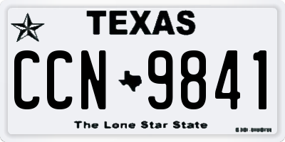 TX license plate CCN9841