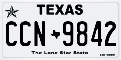 TX license plate CCN9842