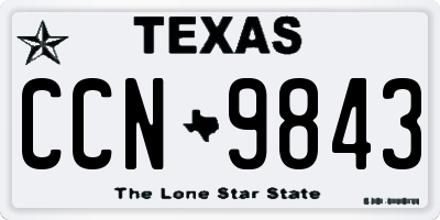 TX license plate CCN9843