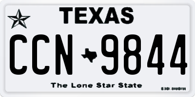 TX license plate CCN9844