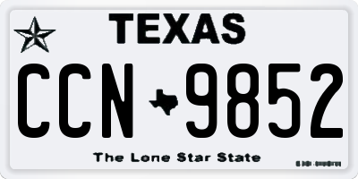 TX license plate CCN9852