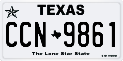 TX license plate CCN9861