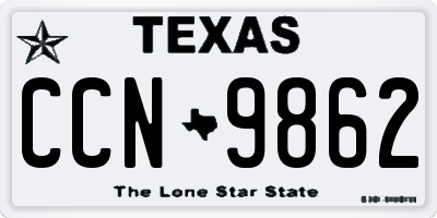 TX license plate CCN9862