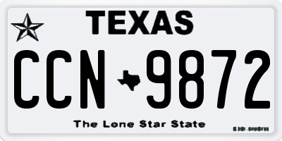 TX license plate CCN9872