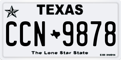 TX license plate CCN9878