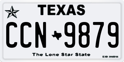 TX license plate CCN9879