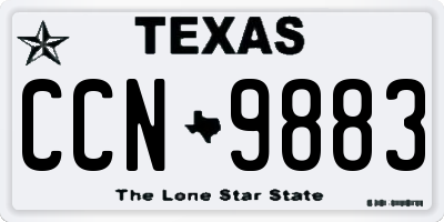 TX license plate CCN9883