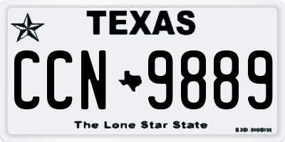 TX license plate CCN9889