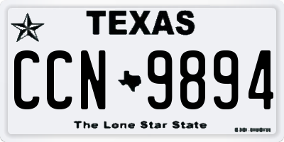 TX license plate CCN9894