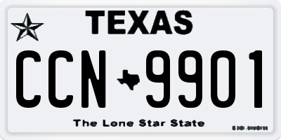 TX license plate CCN9901