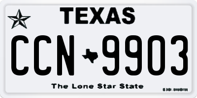 TX license plate CCN9903