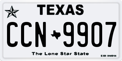 TX license plate CCN9907