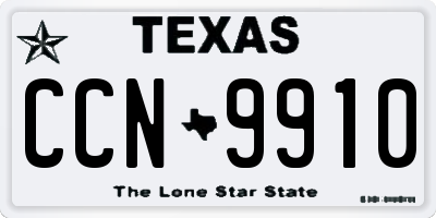 TX license plate CCN9910