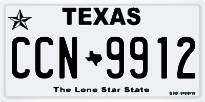 TX license plate CCN9912