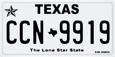 TX license plate CCN9919
