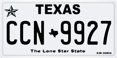 TX license plate CCN9927
